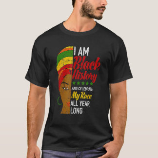 T-shirt Je Suis Black History Queen Melanin Pride African 