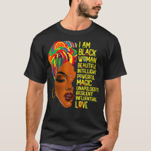 T-shirt Je Suis Black Woman Melanin African American BHM A