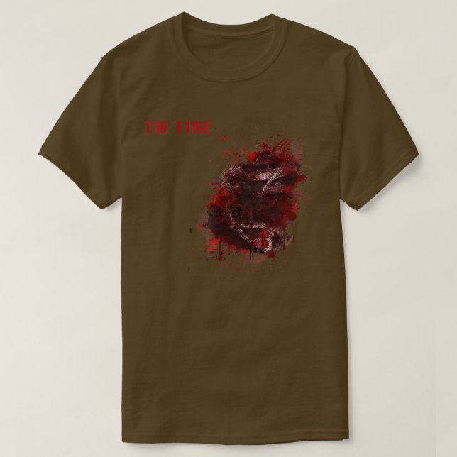 T-shirt Je suis Blessure Blessure Cool Halloween Costume c (Design devant)