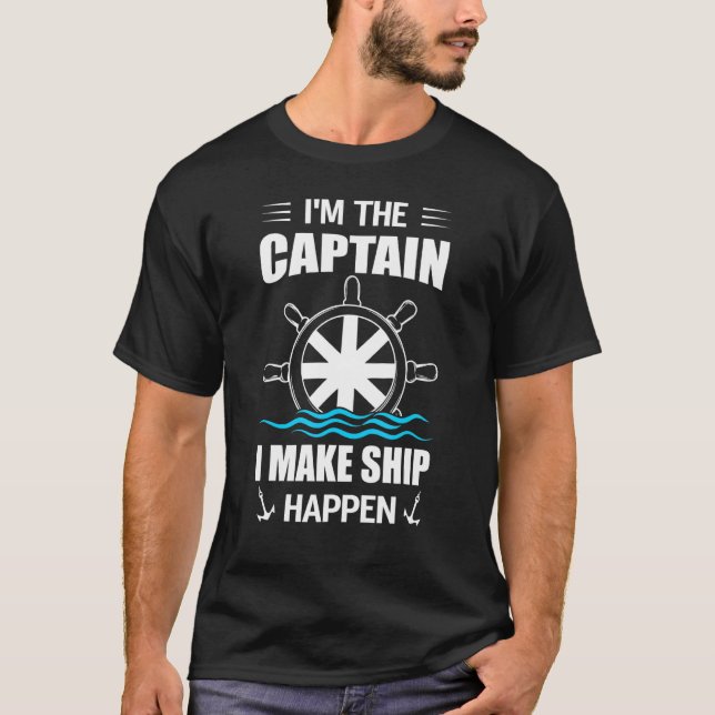 T-shirt Je suis Capitaine, je fais le salage de bateau (Devant)