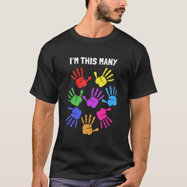 T-shirt Je suis ce 40e anniversaire quarante doigts 40 ans (Devant)