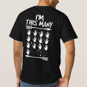 T-shirt Je suis ce nombre de 13 mains 65e anniversaire 65 