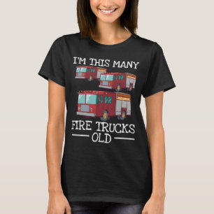 T-shirt Je suis ce vieux pompier de nombreux camions