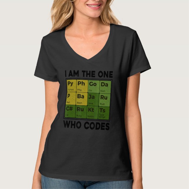 T-shirt Je Suis Celui Qui Codes Programmeur Programmeur Ne (Devant)