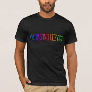 T-shirt "Je suis certainement" le texte LGBT d'arc-en-ciel