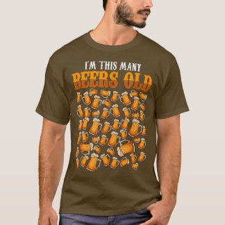 T-shirt Je suis cette beaucoup de bières vieux 70e anniver