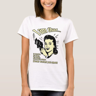 T-shirt Je suis CETTE FILLE : Très croyant, arme à feu