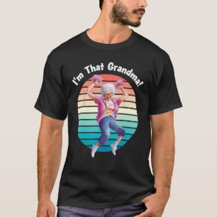 T-shirt Je suis cette grand-mère qui encourage le Cool amu