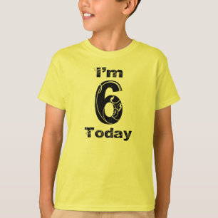 T-shirt Je suis chemise d'anniversaire de 6 aujourd'hui