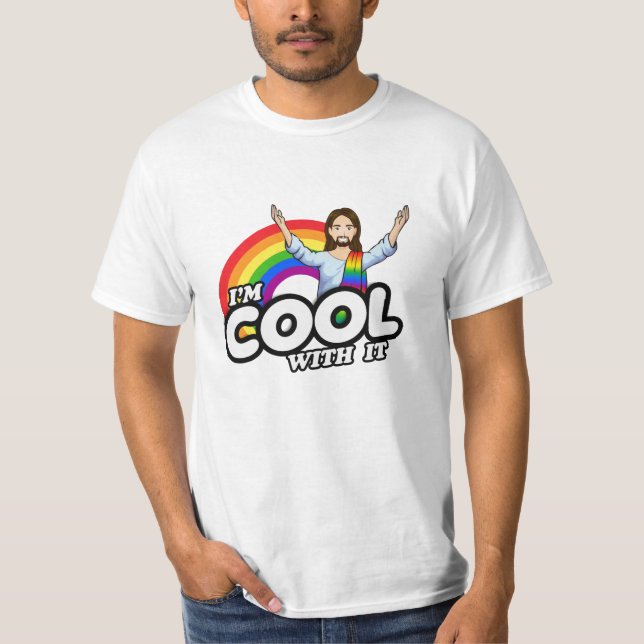 T-shirt Je suis Cool avec - Rainbow Jesus (Devant)
