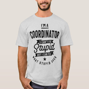 T-shirt Je suis coordinateur Profession Profession Profess