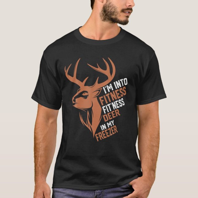 T-shirt Je suis dans Fitness Deer Freezer Funny Hunter Pap (Devant)