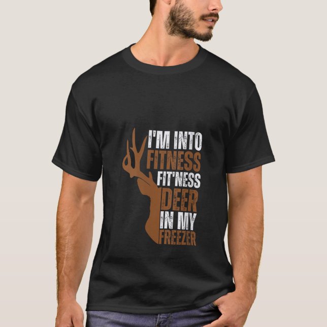 T-shirt Je suis dans Fitness Fit ness Deer Dans Mon Congél (Devant)