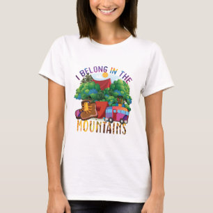 T-shirt Je Suis Dans Les Montagnes