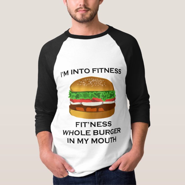 T-shirt Je suis dans l'hamburger de forme physique (Devant)