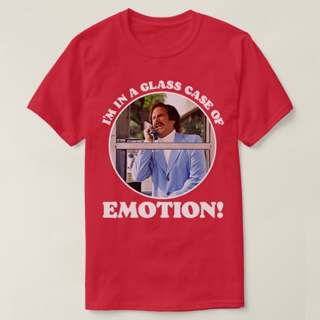 T-shirt Je suis dans un Coque de verre de l'émotion (Design devant)