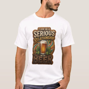 T-shirt JE SUIS DANS UNE RELATION SÉRIEUSE AVEC LA BIÈRE v