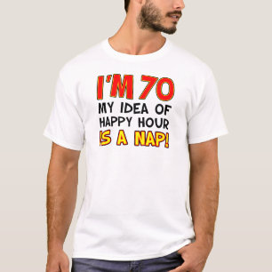 T-shirt Je suis de 70 heures heureuses est petit somme
