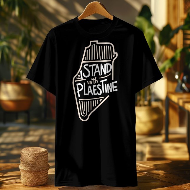 T-shirt je suis debout avec le drapeau de la palestine (Créateur téléchargé)
