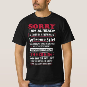 T-shirt je suis déjà prise par une fainéante-super-fille