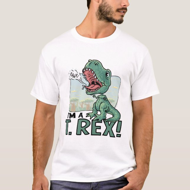 T-shirt Je suis des idées d'un cadeau de T. Rex Dinosaur (Devant)
