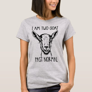 T-shirt Je Suis Deux Chèvres Passé Normal, Chèvre Drôle