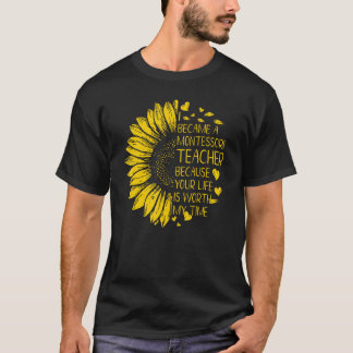 T-shirt Je Suis Devenue Enseignante Montessori Parce Que V