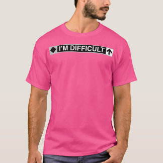T-shirt Je Suis Difficile Funny Ski Snowboard