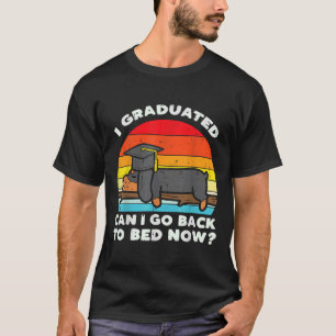 T-shirt Je Suis Diplômé De Retour Au Lit Dachshund Chien C