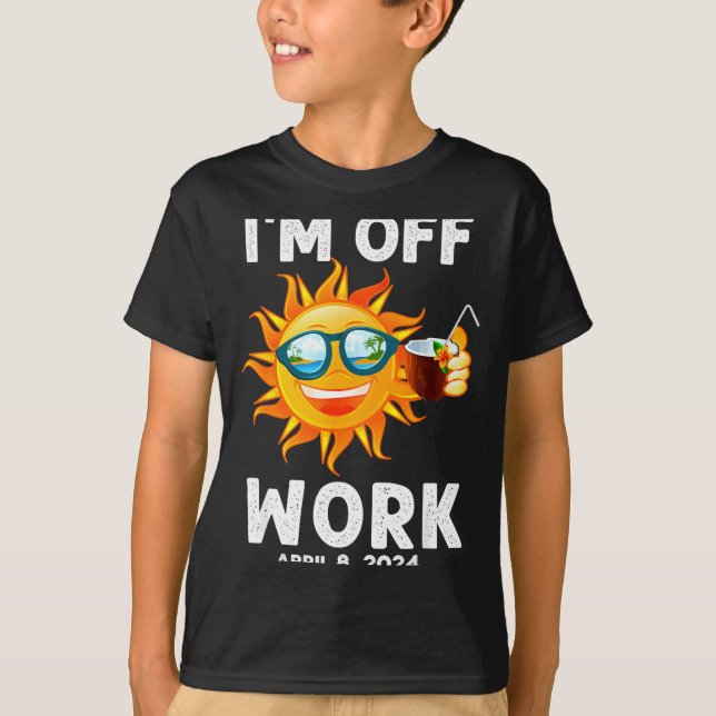 T-shirt Je suis éclipse solaire soleil hors travail (Devant)