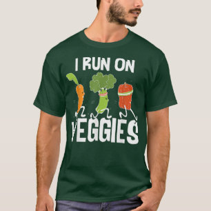 T-shirt Je Suis En Course Sur Le Véganisme Basé Sur Plante
