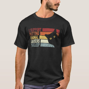 T-shirt Je Suis En Faveur Du Sommeil Des Abuseurs D'Animau