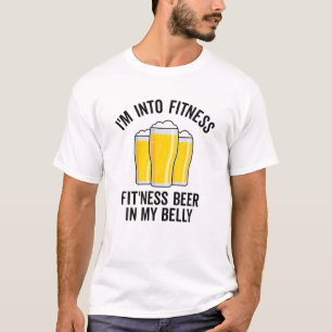 T-shirt Je Suis En Fitness Ajustant Cette Bière Dans Mon 