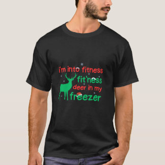 T-shirt je suis en forme cerf dans mon congélateur Père