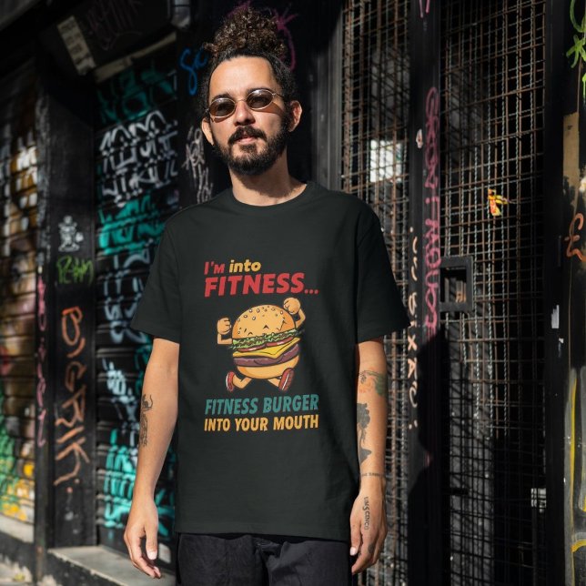 T-shirt Je suis en forme. Fit'ness Burger Dans Ma Bouche (Créateur téléchargé)