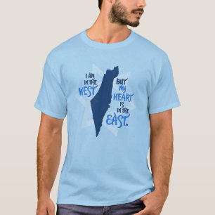 T-shirt Je suis en Occident mais mon coeur est en Israël o