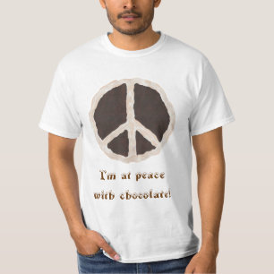 T-shirt Je suis en paix avec les chemises au chocolat