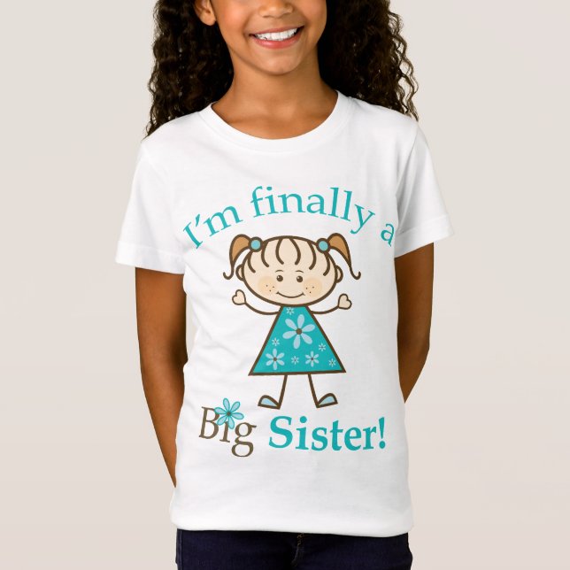 T-Shirt Je suis enfin un chiffre fille de bâton de grande (Devant)