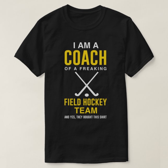 T-shirt Je Suis Entraîneur D'Une Équipe De Hockey De Flamm (Design devant)