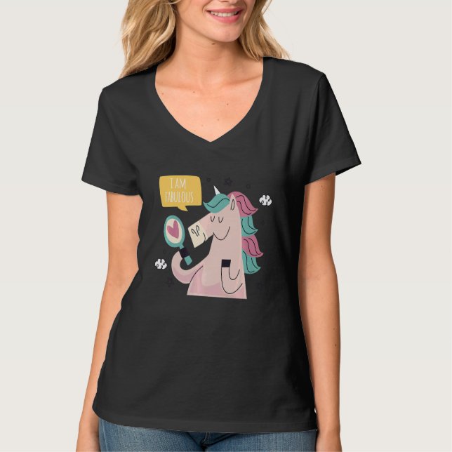 T-shirt Je Suis Fabrique Cute Unicorn (Devant)