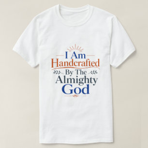T-shirt Je Suis Façonné à la Main par l'Écriture du Dieu T