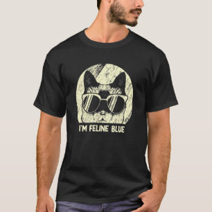 T-shirt Je suis Feline Blue Chat Kitten Humour Chat Maman