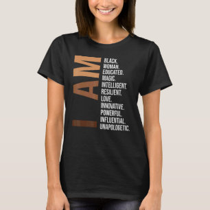 T-shirt Je Suis Femme Noire Éduquée Noire Histoire Mois Fe