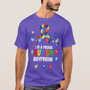 T-shirt Je Suis Fier Autisme Boyfriend Sensibilisation sur