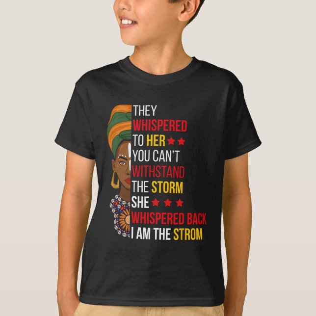 T-shirt Je Suis Fier De La Tempête Bhm Fier Africain Am (Devant)