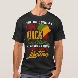 T-shirt Je Suis Fier De L'Histoire Noire Fierté À Vie