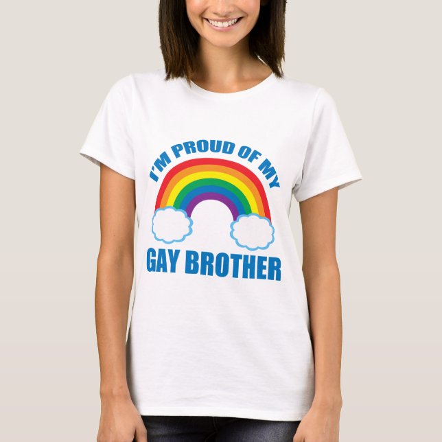 T-shirt Je suis fier de ma soeur gaie du frère LGBT (Devant)