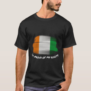T-shirt Je Suis Fier De Mes Racines - Drapeau Vintage De L