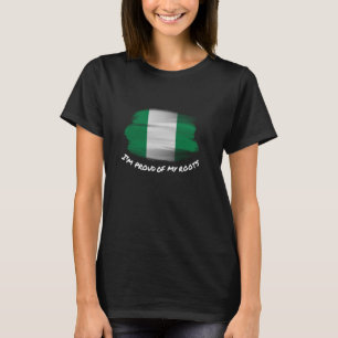 T-shirt Je suis fier de mes racines - Drapeau vintage du N
