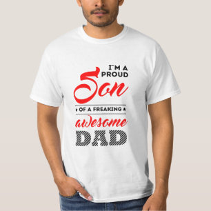T-shirt Je suis fier d'être le fils d'un père génial et